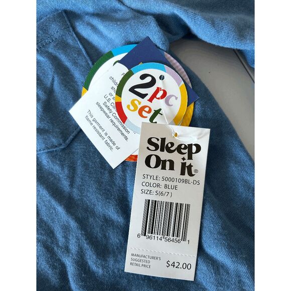 Sleep On It Kids Pajama Set – Soft & Cozy Two-Piece PJ Set S (6-7) - Picture 7 of 9